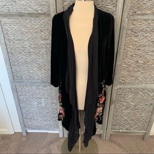 Johnny Was Velvet Drama Embroidery Jacket